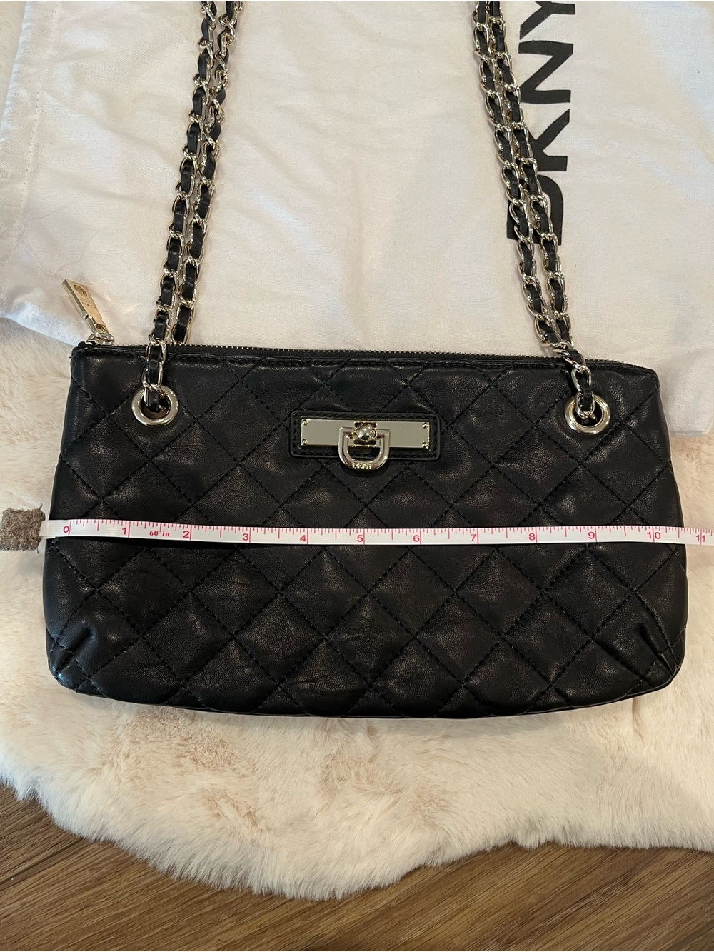 DKNY Quilted Leather Shoulder Crossbody Bag - Picture 7 of 11